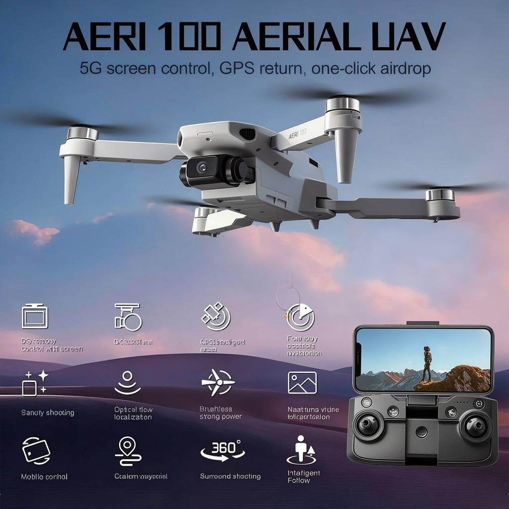 NEW Aeri100 Mini Drone 8K HD D - Drone Propeller Guard recension och pris